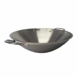SPT 16.5 in. Stainless Steel Tri-Ply Wok with Lid, Induction Ready thumbnail 3