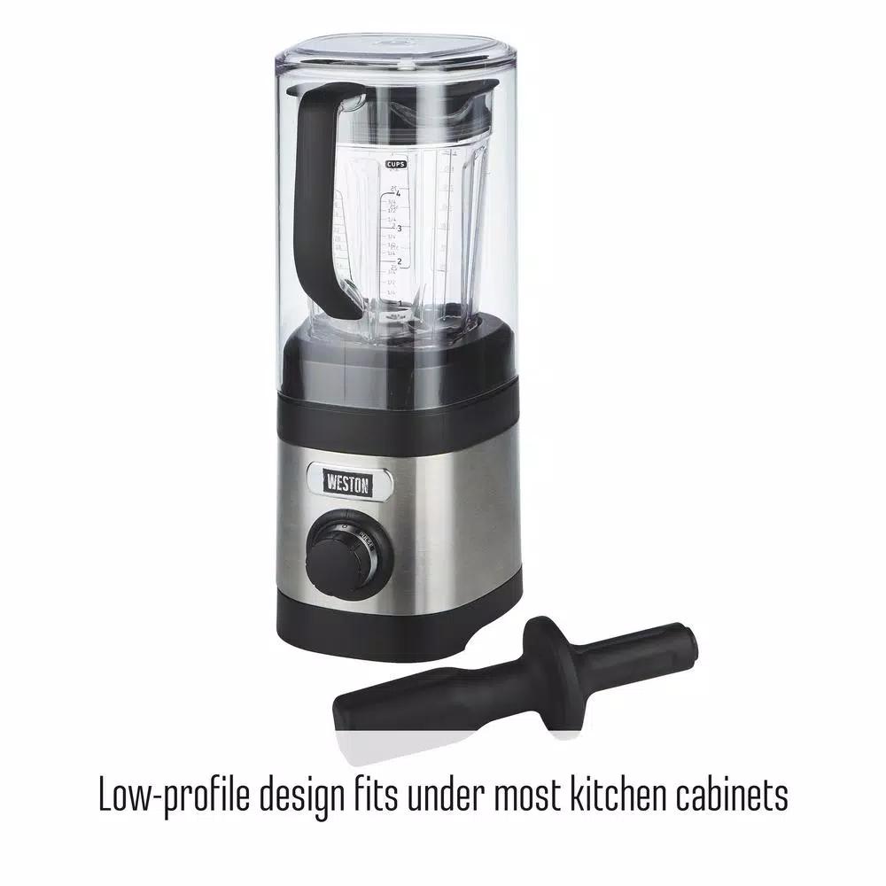 Weston Pro Series 32 oz. 11-Speed Stainless Steel Blender with Sound Shield