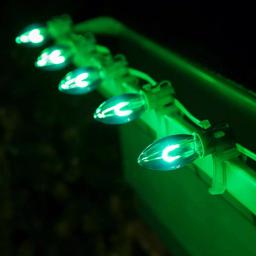 Wintergreen Lighting FlexFilament C9 LED Shatterproof Green Vintage Edison Replacement Bulbs (5-Pack) thumbnail 3