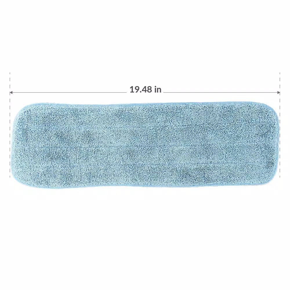 Zwipes 18 in. Microfiber Wet/Dry Flat Mop Pad Refills, Blue (3-Pack)