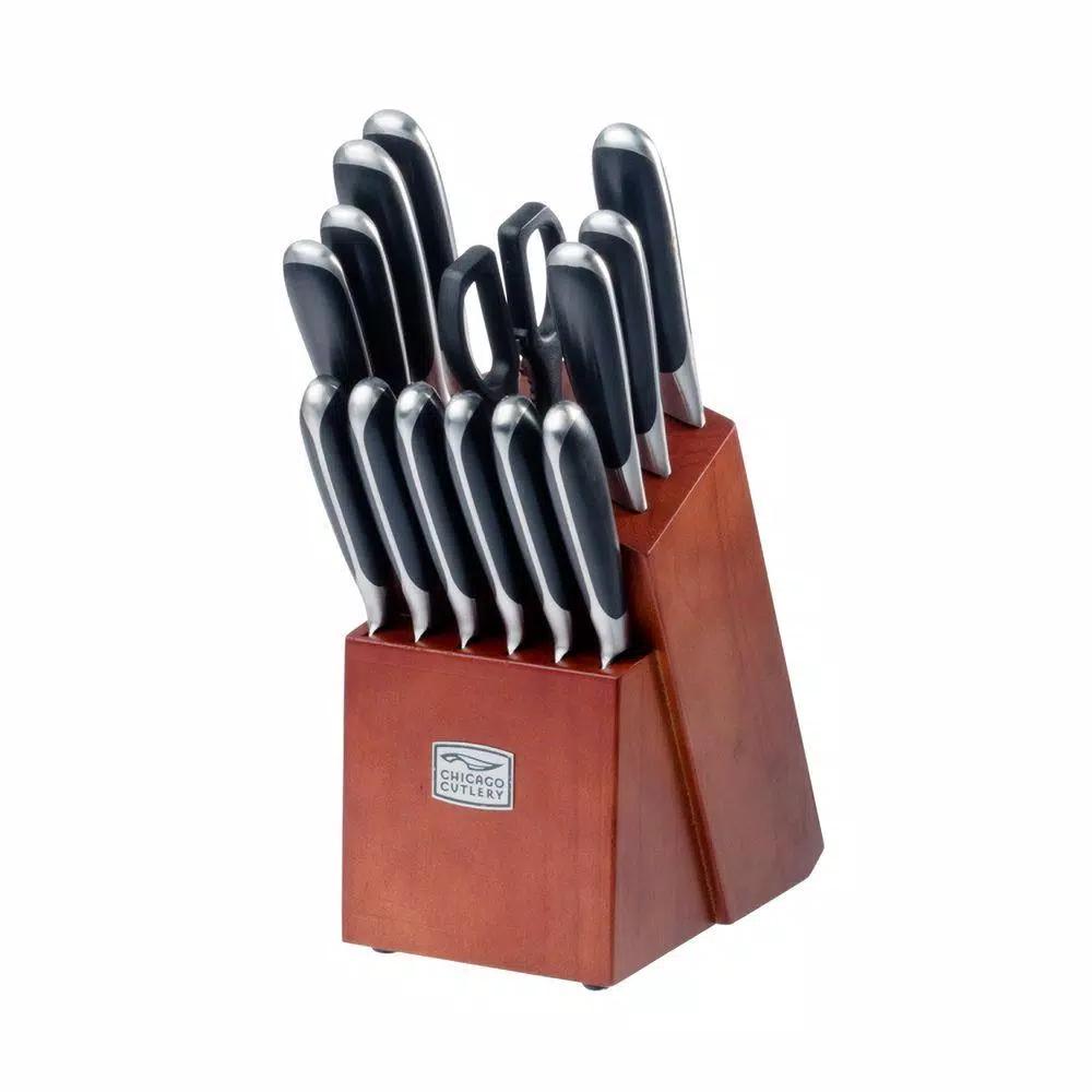 Chicago Cutlery Belden 15-Piece Knife Set with Cherry Wood Block