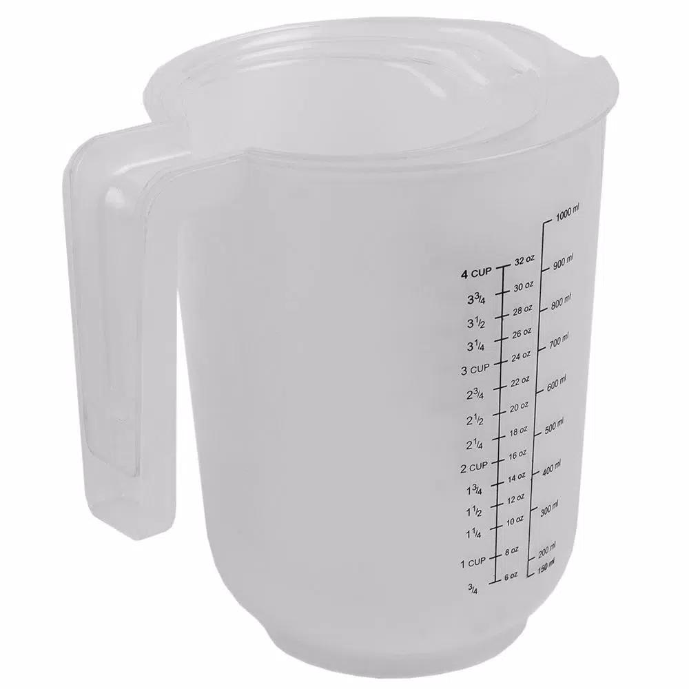 Unbranded Precise Pour 3-Piece Clear Plastic Measuring Cup Set - 1, 2, and 4 Cup Sizes