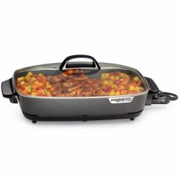 Presto SlimLine 16 in. Black Non-Stick Electric Skillet with Heavy Cast Aluminum Pan thumbnail 2