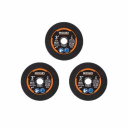 RIDGID 3 in. Metal Cut-Off Wheel Set, 3-Piece Kit with Adapters thumbnail 1