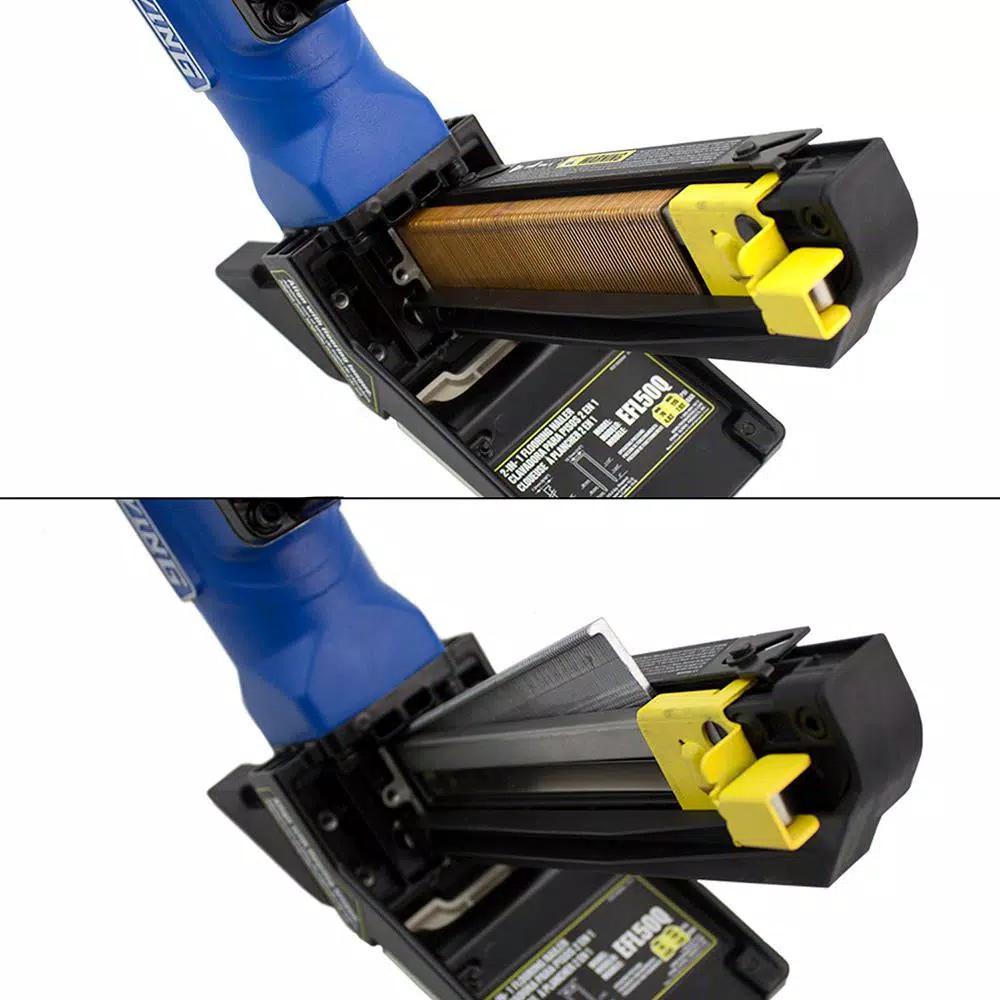 Estwing EFL50Q 2-in-1 Pneumatic Flooring Nailer and Stapler Kit, 15.5 & 16 Gauge