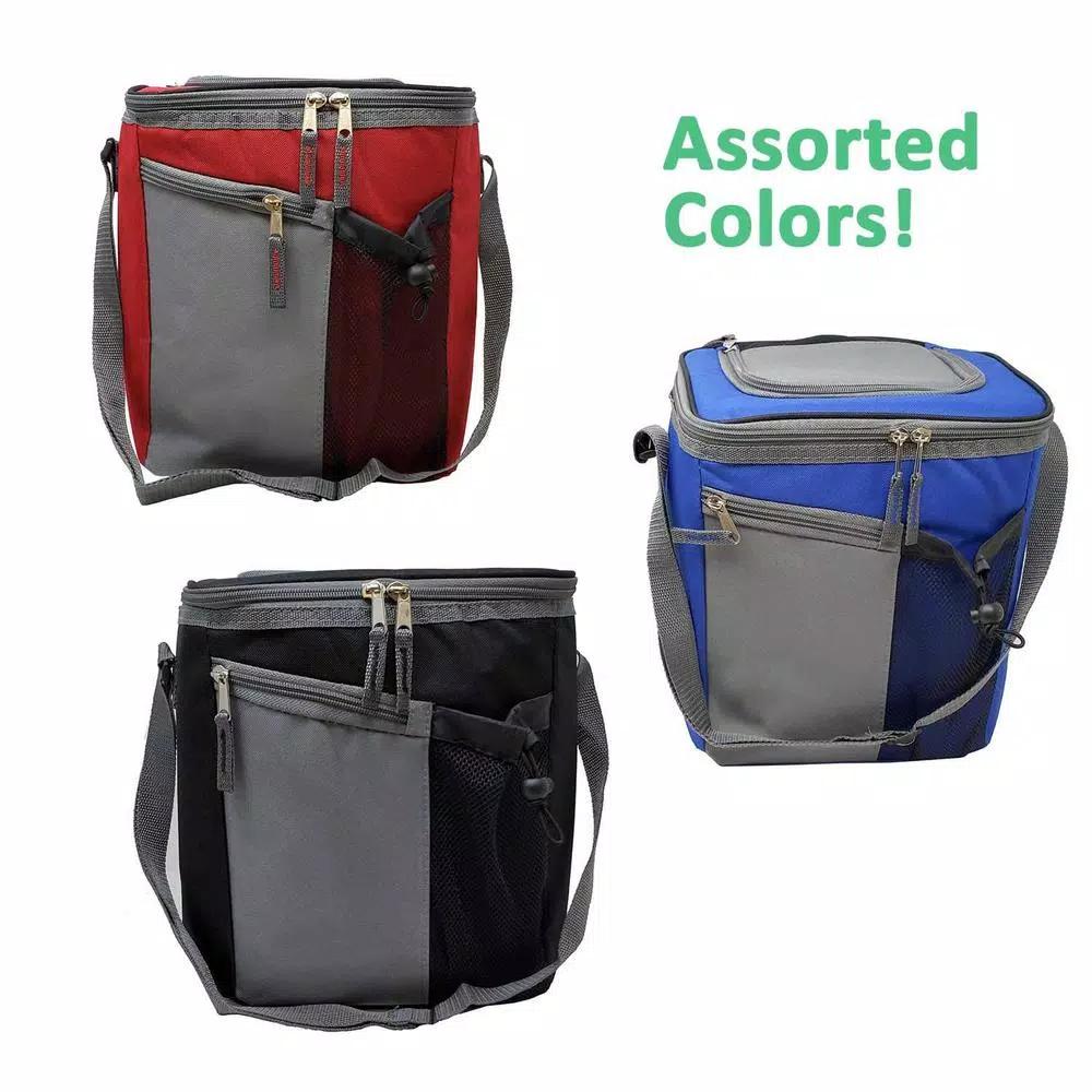 LavoHome 18-Can Insulated Cooler Bag with Adjustable Shoulder Straps and Zipper Front Pocket