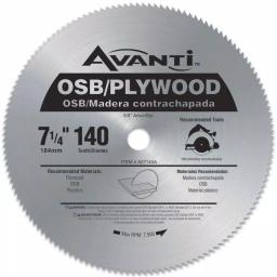 Avanti 7-1/4 in. 140-Teeth Circular Saw Blade for OSB, Plywood, and Plastics thumbnail 1