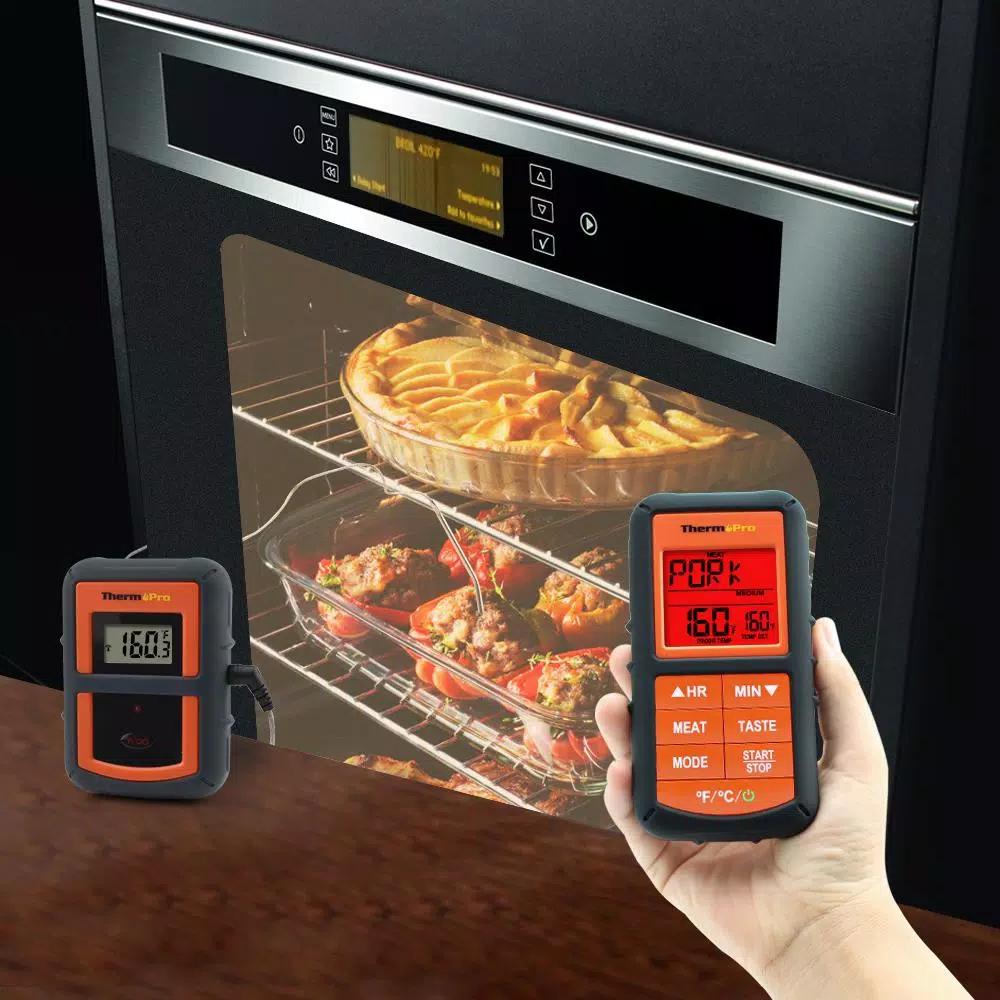ThermoPro TP-07 Digital Wireless Cooking Thermometer with 300ft Range and Smart Backlit Display