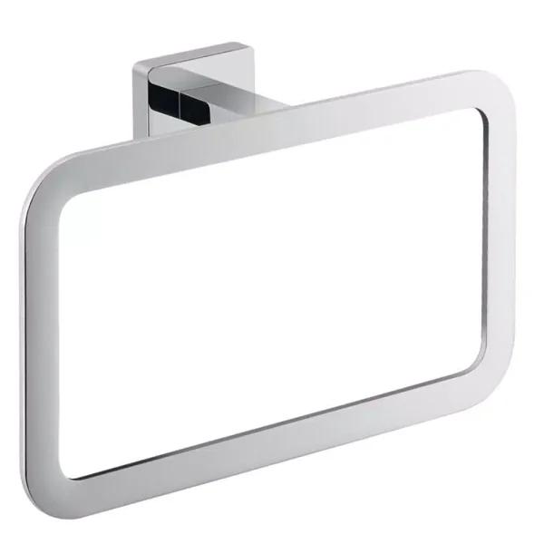 Nameeks Atena Wall Mounted Square Towel Ring in Chrome by Gedy