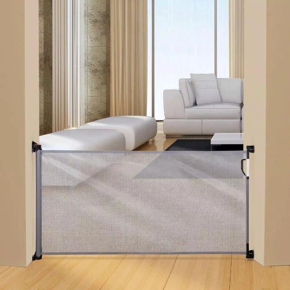 Dreambaby Retractable Indoor/Outdoor Safety Gate, Grey, Fits Up to 55 in. Wide