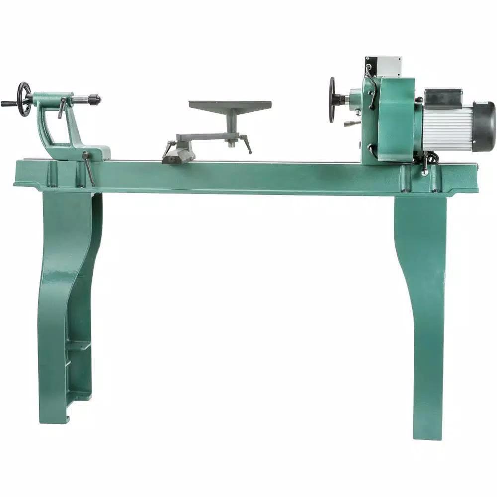 Grizzly Industrial 16 in. x 46 in. Wood Lathe with 2 HP Motor and Digital DRO Spindle Tachometer