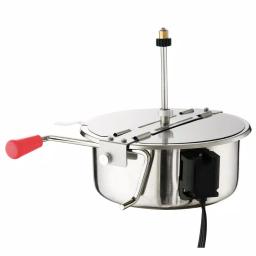 Unbranded Red Carnival Popcorn Popper Machine with Cart, 850W, 8 oz. Stainless Steel Kettle thumbnail 2