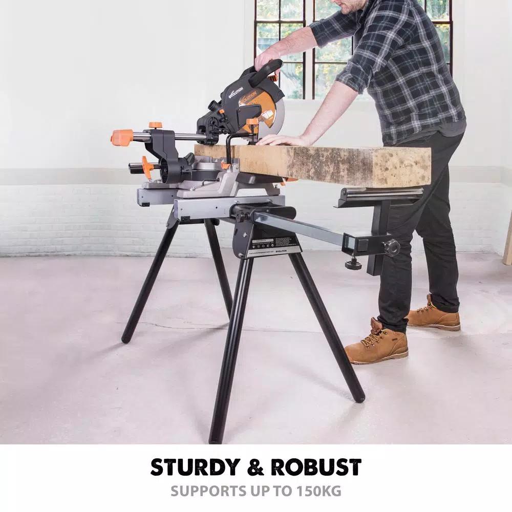 Evolution Power Tools Evolution Compact Folding Miter Saw Stand with Quick Release Mounting Brackets