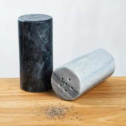 Fox Run Natural White and Black Marble Salt and Pepper Shaker Set thumbnail 6
