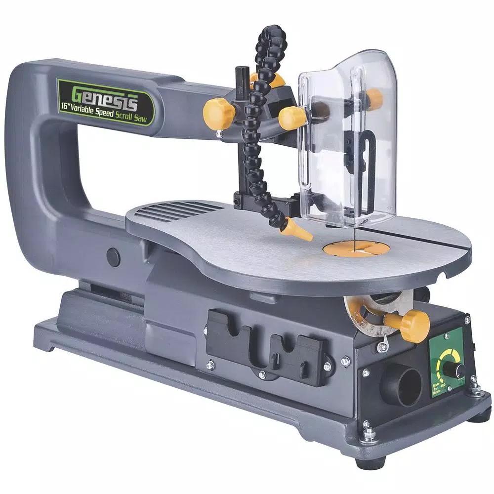 Genesis 16 in. Variable Speed Scroll Saw, 1.2-Amp with Quick-Change System and Dust Blower