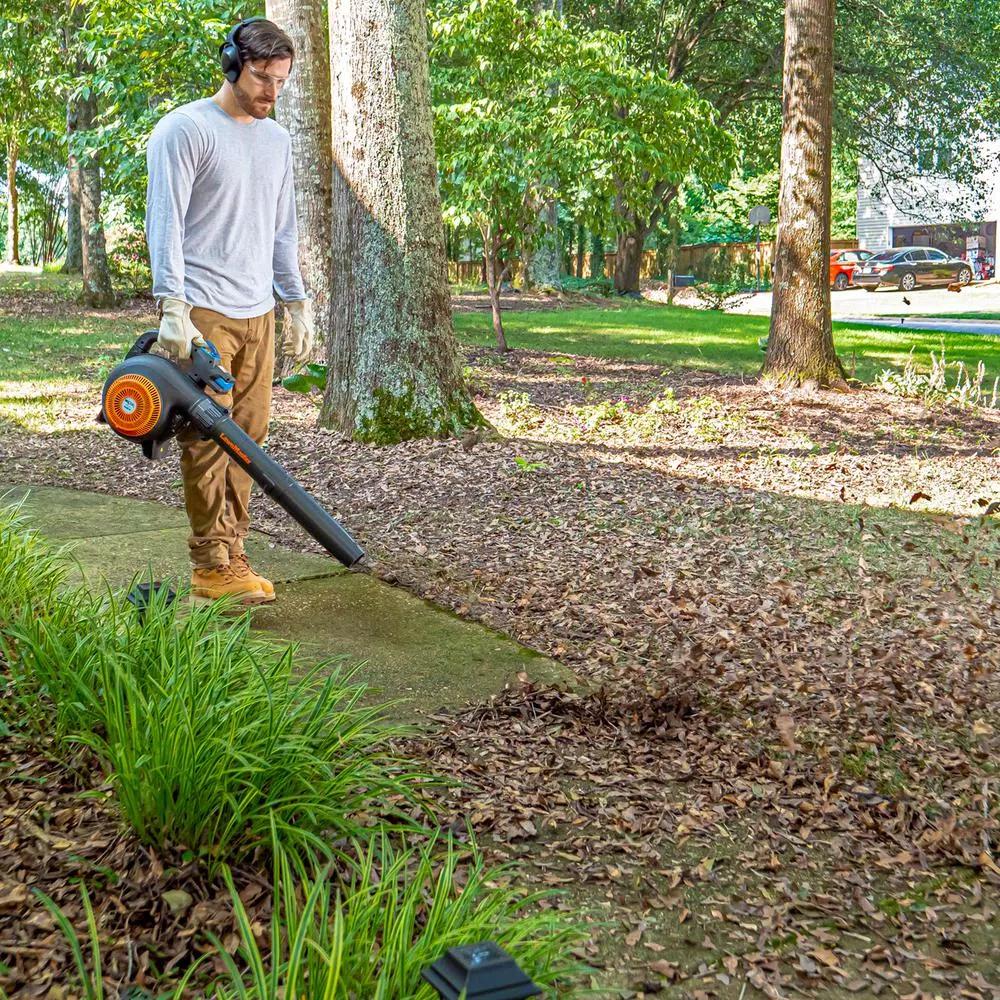 Lawnmaster NO-PULL 26cc Gas Handheld Leaf Blower, 200 MPH, 370 CFM, Electric Start