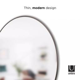 Umbra Hubba Round Contemporary Wall Mirror, Metallic Titanium, 34 in. thumbnail 5