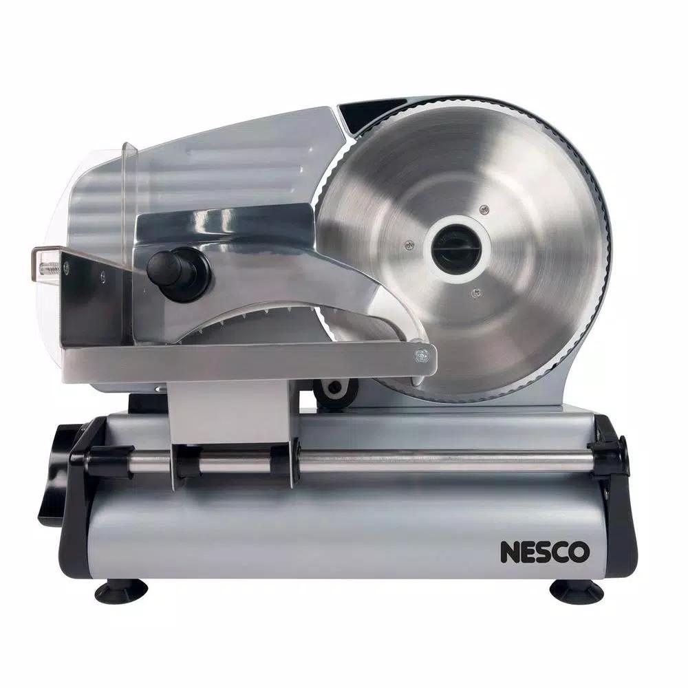 Nesco FS-250 180W Silver Electric Food Slicer with German Solingen Blade
