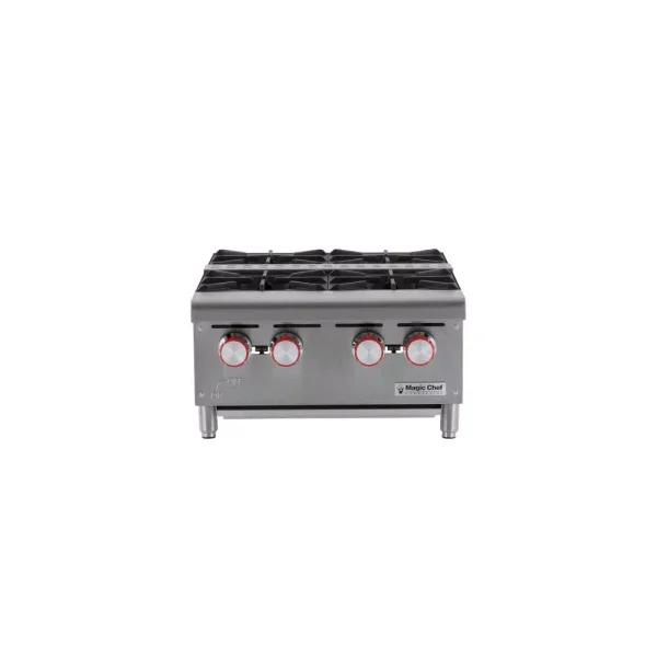 Magic Chef 24 in. Commercial 4-Burner Gas Countertop Hot Plate Range
