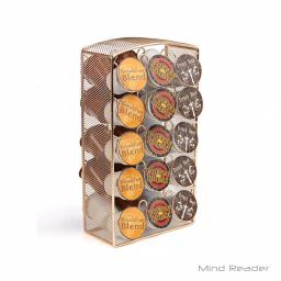 Mind Reader Rose Gold Mesh K-Cup Storage Rack - 30 Capacity Coffee Pod Carousel for Keurig thumbnail 5