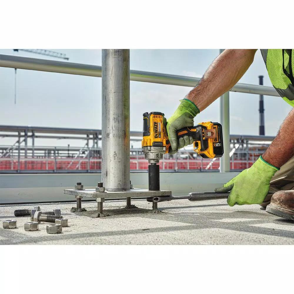 DEWALT 20V MAX XR 1/2 in. Mid-Range Brushless Cordless Impact Wrench Kit with (2) 5.0 Ah Batteries & Charger