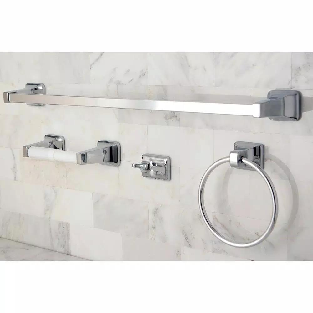 Kingston Brass Americana 4-Piece Polished Chrome Bath Hardware Set