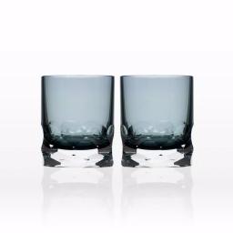 Rolf Glass Vienna 7 oz. Smoke Blue Old-Fashioned Glass Set (Set of 2) thumbnail 1