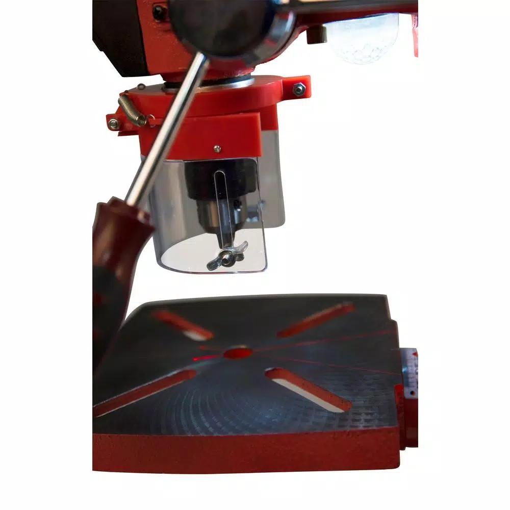 General International 8 in. Drill Press with 5-Speed Variable Speed and Laser Guide System