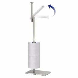 Gatco Latitude II Square Freestanding Toilet Paper Holder with Storage, Chrome thumbnail 2