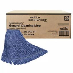 KLEEN HANDLER Heavy-Duty Commercial Universal Mop Head Refills, 4-Ply Blend, Case of 24 thumbnail 1