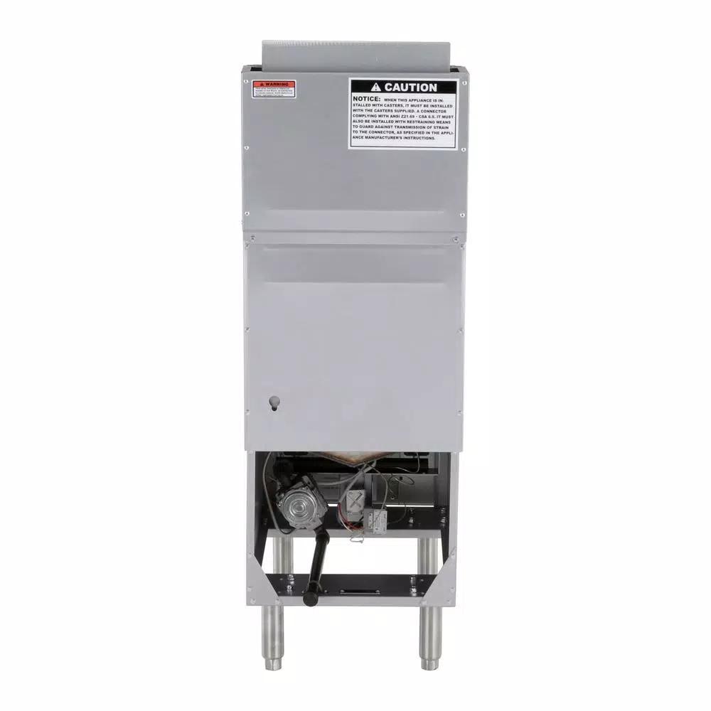 Magic Chef 35 Qt. Stainless Steel Commercial Natural Gas Deep Fryer, 120,000 BTU, 4 Burners