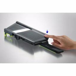 Simposh Handheld Mandoline Slicer with Julienne Blades and Adjustable Thickness Settings thumbnail 6