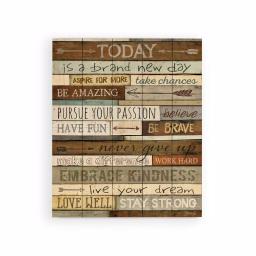 P Graham Dunn Today is a Brand New Day Wood Pallet Sign - Rustic Farmhouse Wall Decor thumbnail 1