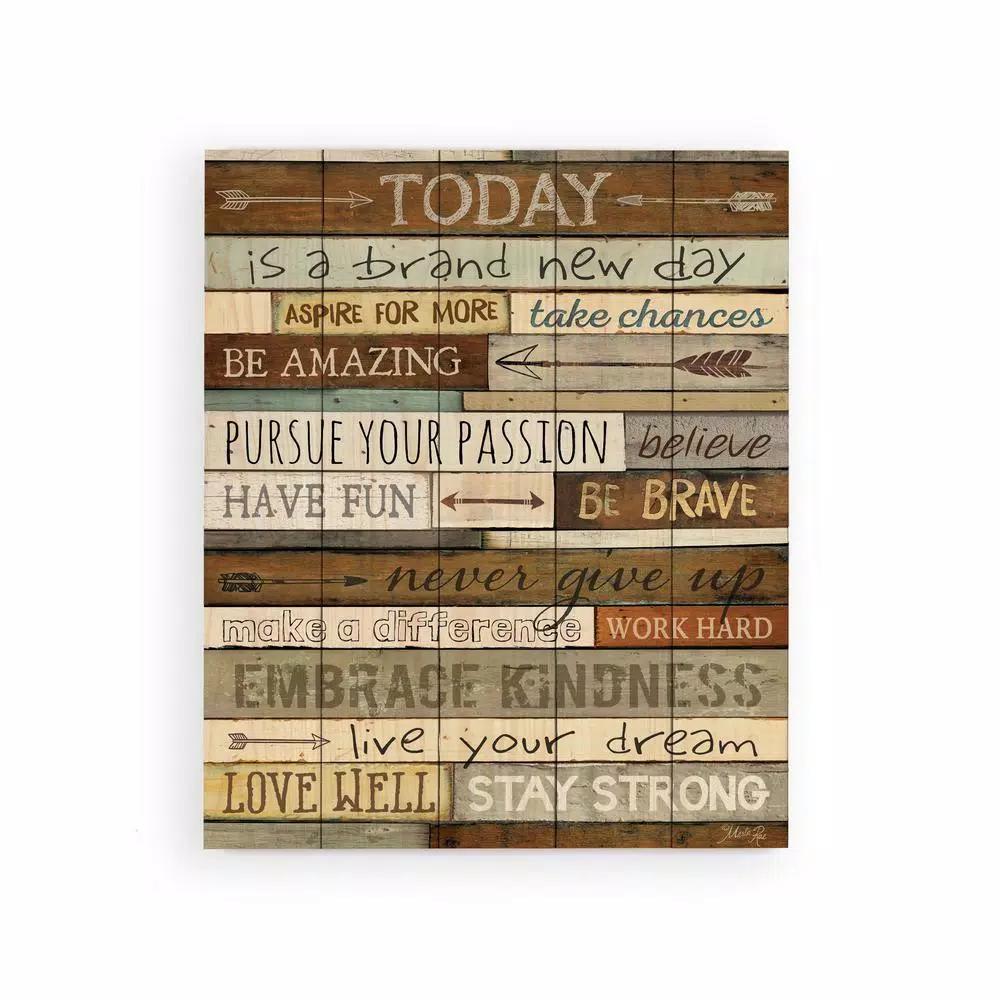 P Graham Dunn Today is a Brand New Day Wood Pallet Sign - Rustic Farmhouse Wall Decor