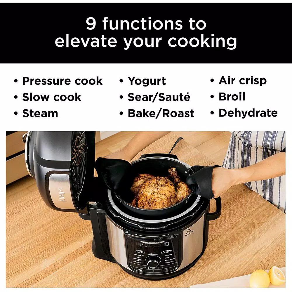 Ninja Foodi Deluxe 8 qt. Electric Pressure Cooker and Air Fryer, Stainless Steel