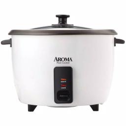 AROMA 32-Cup White Rice Cooker and Slow Cooker with Steam Tray thumbnail 1