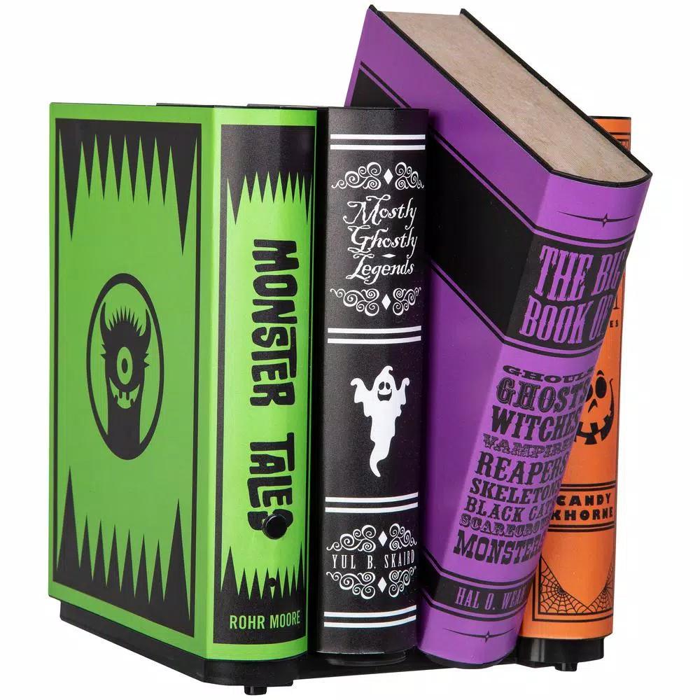 Gemmy Colorful Monster Tales Animated Moving Books - Halloween Decor