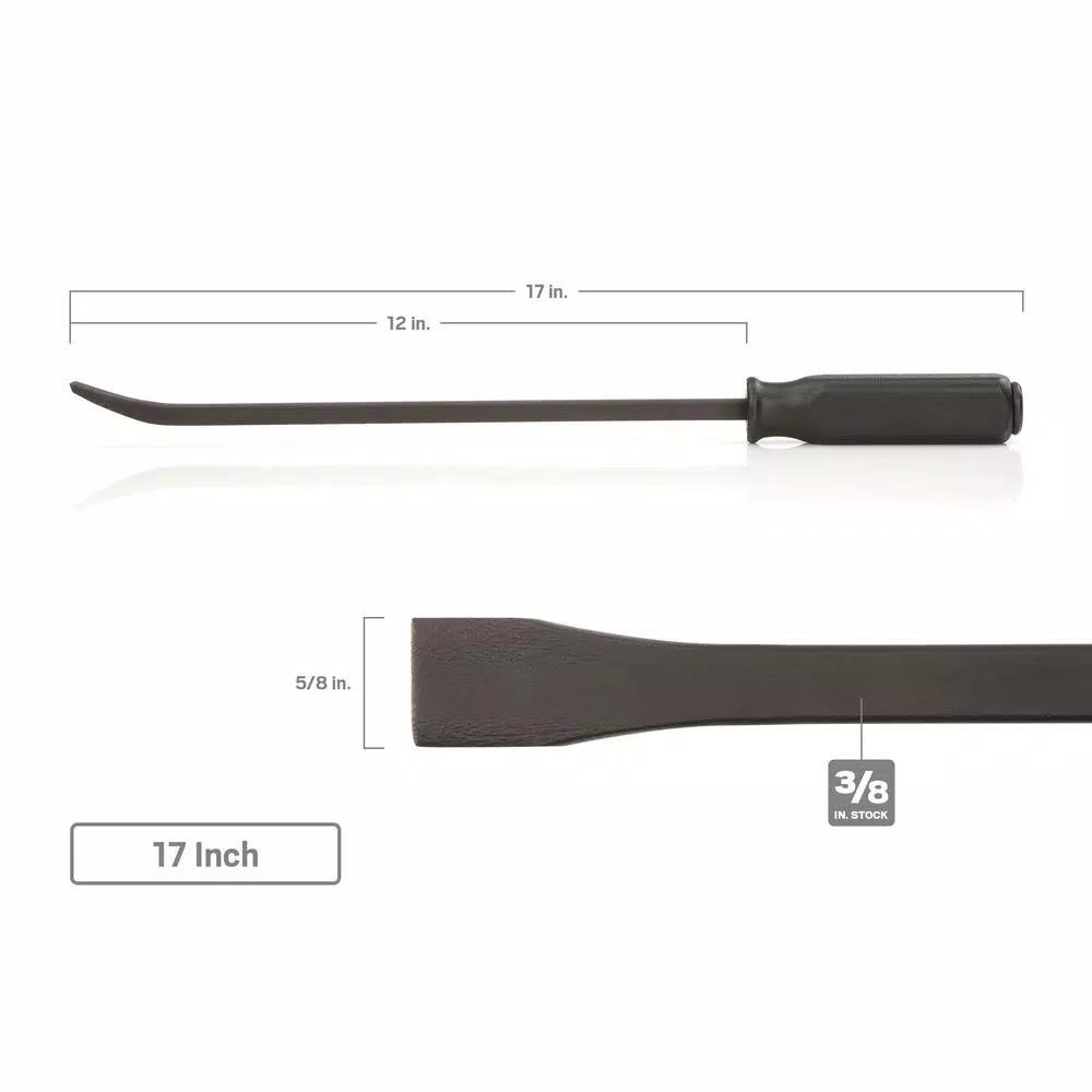 TEKTON 3-Piece Angled Tip Handled Pry Bar Set, 12 in., 17 in., and 25 in.