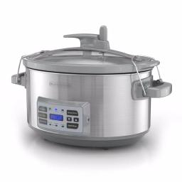 BLACK+DECKER 7 Qt. Stainless Steel Digital Slow Cooker with Temperature Probe and Sous-Vide Function thumbnail 1