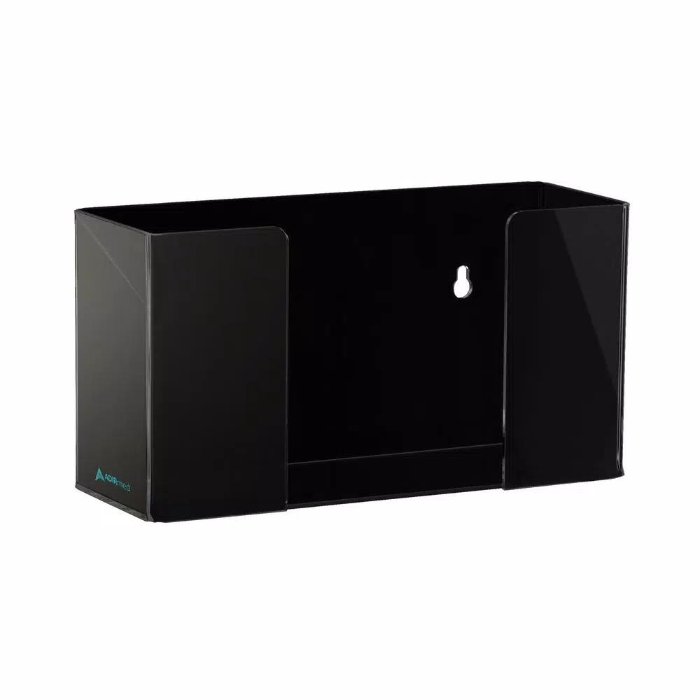 AdirMed Acrylic Black Single Box Glove Dispenser, Wall Mount