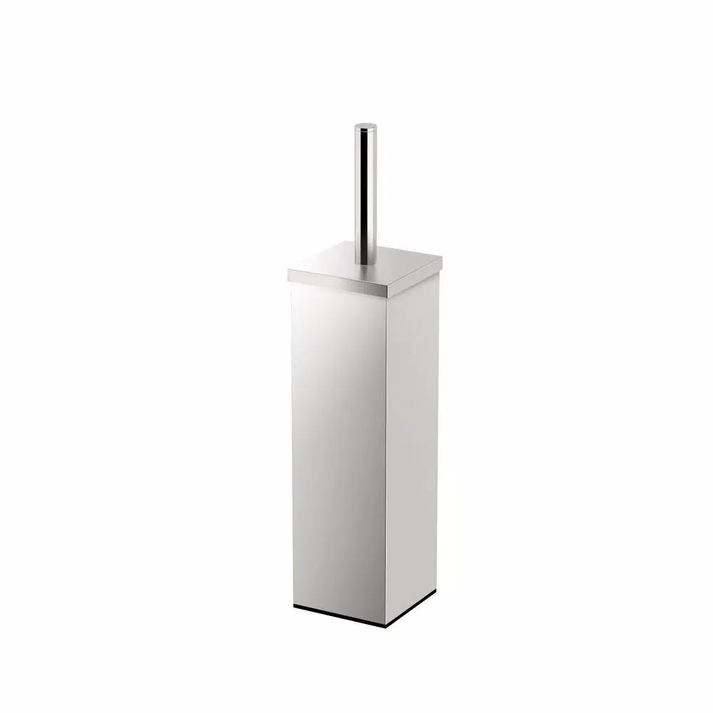 Gatco Square Toilet Brush Holder in Satin Nickel, Stainless Steel