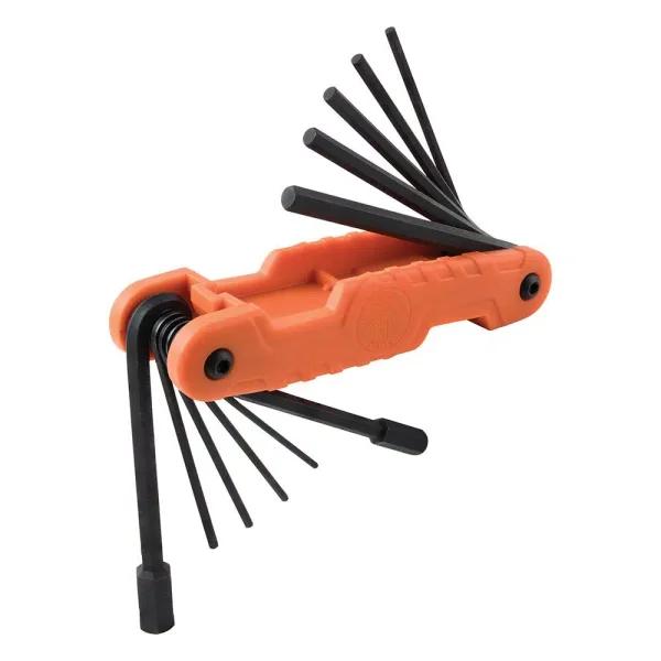 Klein Tools Pro Folding Hex Key Set, 11-Piece SAE Extended Reach