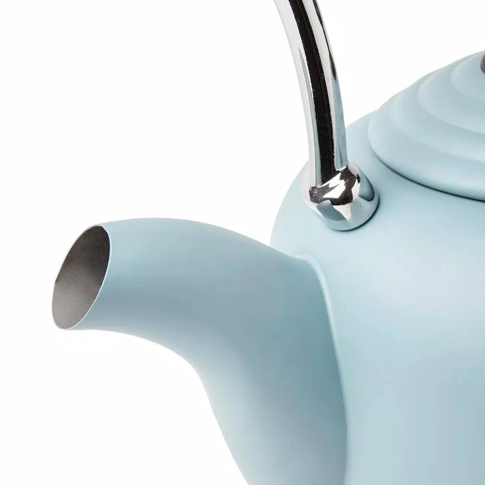 Haden Highclere 1.5L Electric Kettle, 6-Cup Cordless Kettle with Auto Shut-Off, Poole Blue