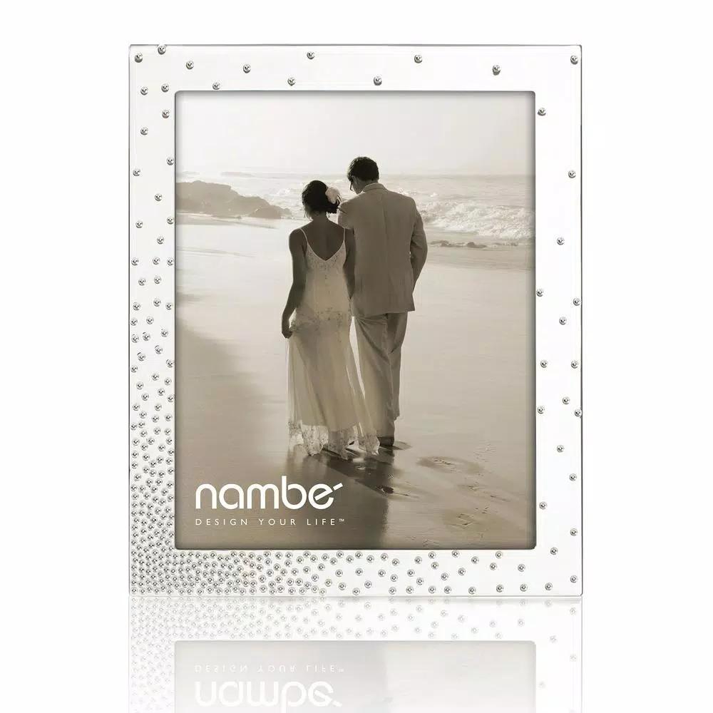 Nambe Dazzle Metal Picture Frame, 8 x 10 Silver Contemporary Tabletop Photo Frame