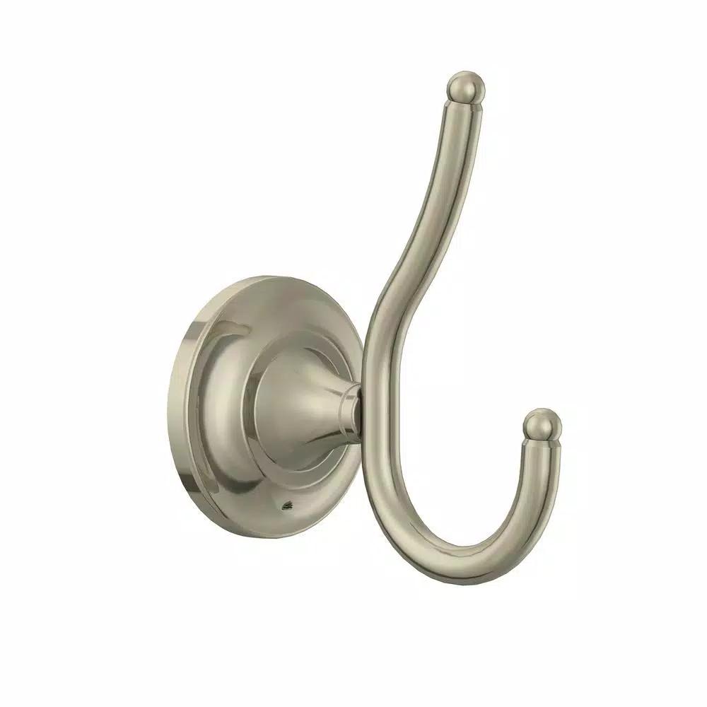 Glacier Bay Cooperton Double Robe Hook in Brushed Nickel, Zinc Alloy