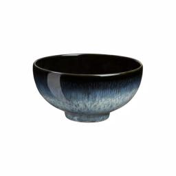 Denby Halo 4-Piece Rice Bowl Set, 5 in. Blue/Black Glazed Clay Serving Bowls thumbnail 2