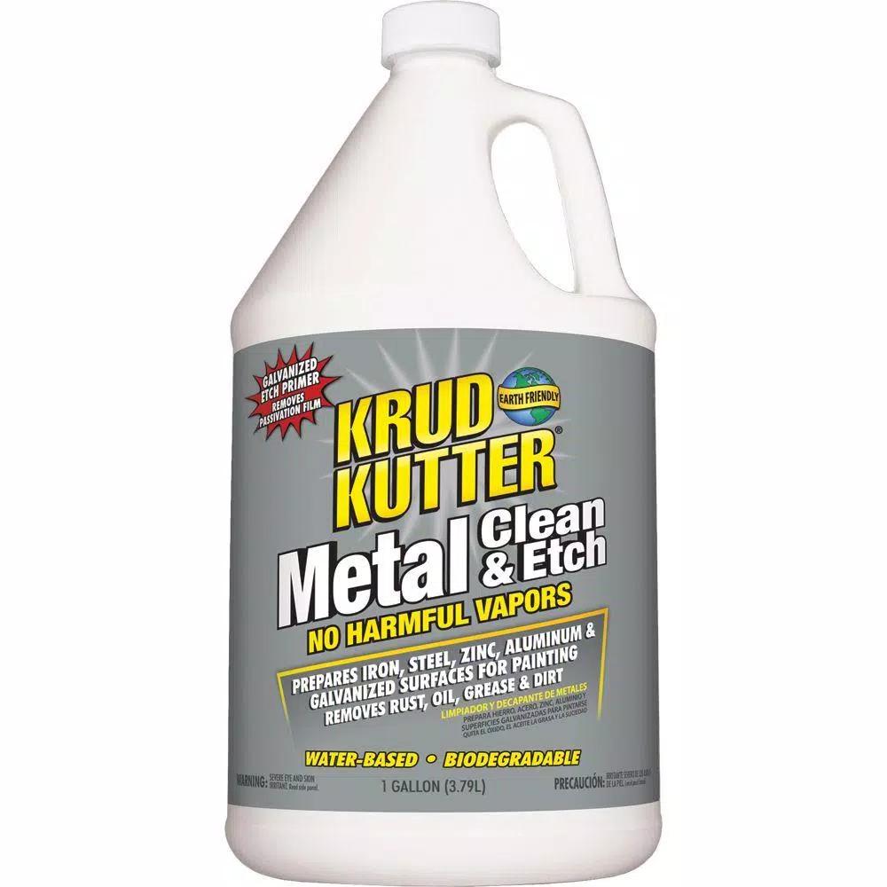 Krud Kutter Metal Clean and Etch, 1 Gallon - Rust and Grease Remover for Steel, Aluminum, and Galvanized Metal