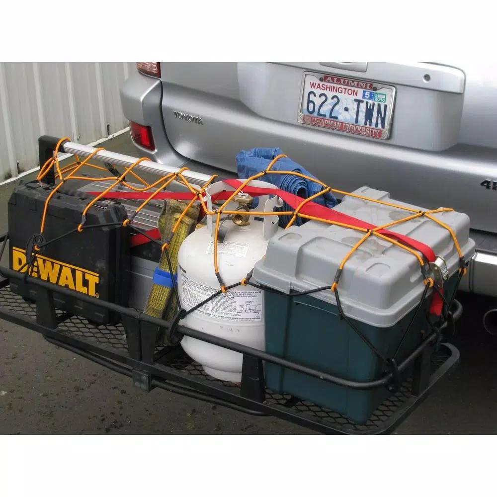 HitchMate 24 in. x 36 in. StretchWeb Heavy-Duty Cargo Net with 12 Hooks and Storage Bag