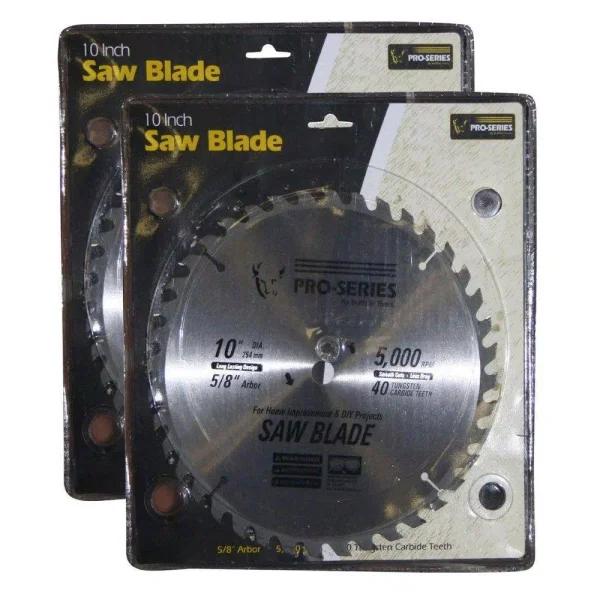 PRO-SERIES 10 in. 40-Tooth Carbide Tip Saw Blade Set, 2-Pack