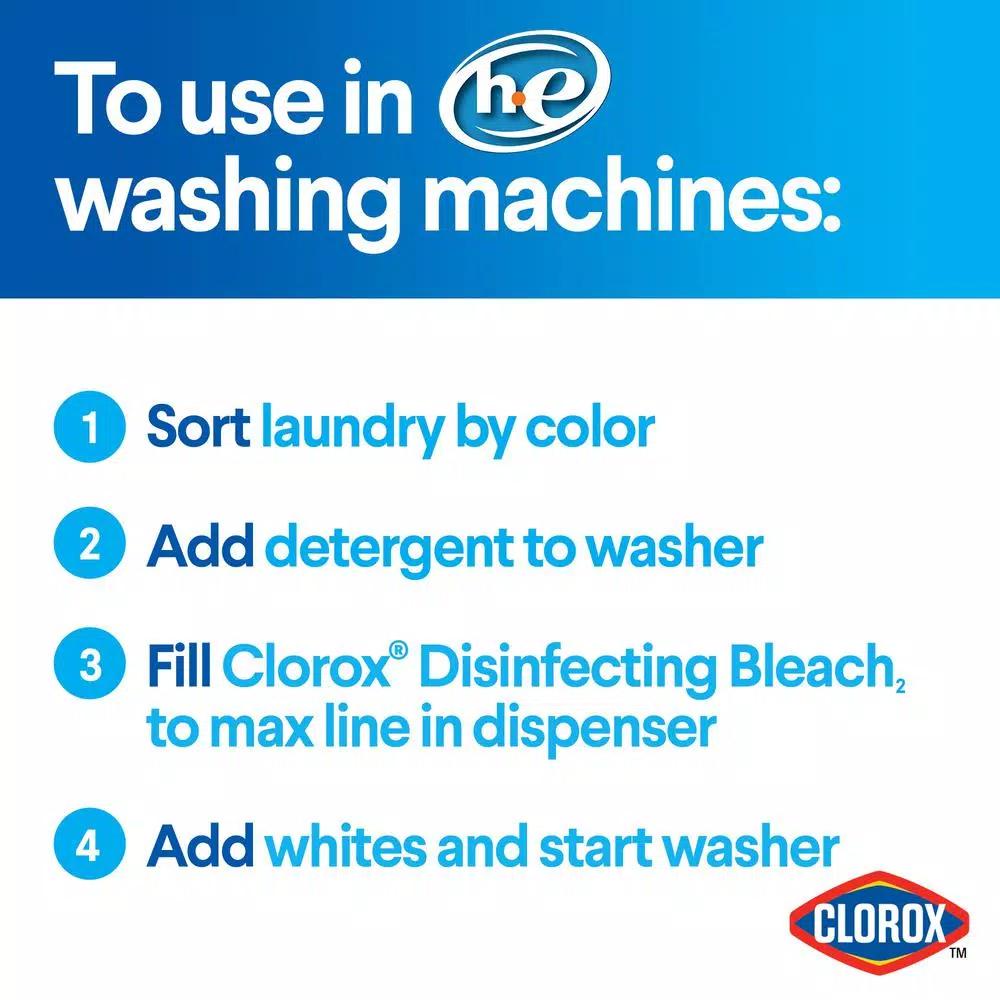 Clorox Regular Concentrated Liquid Bleach, 121 oz (2-Pack)